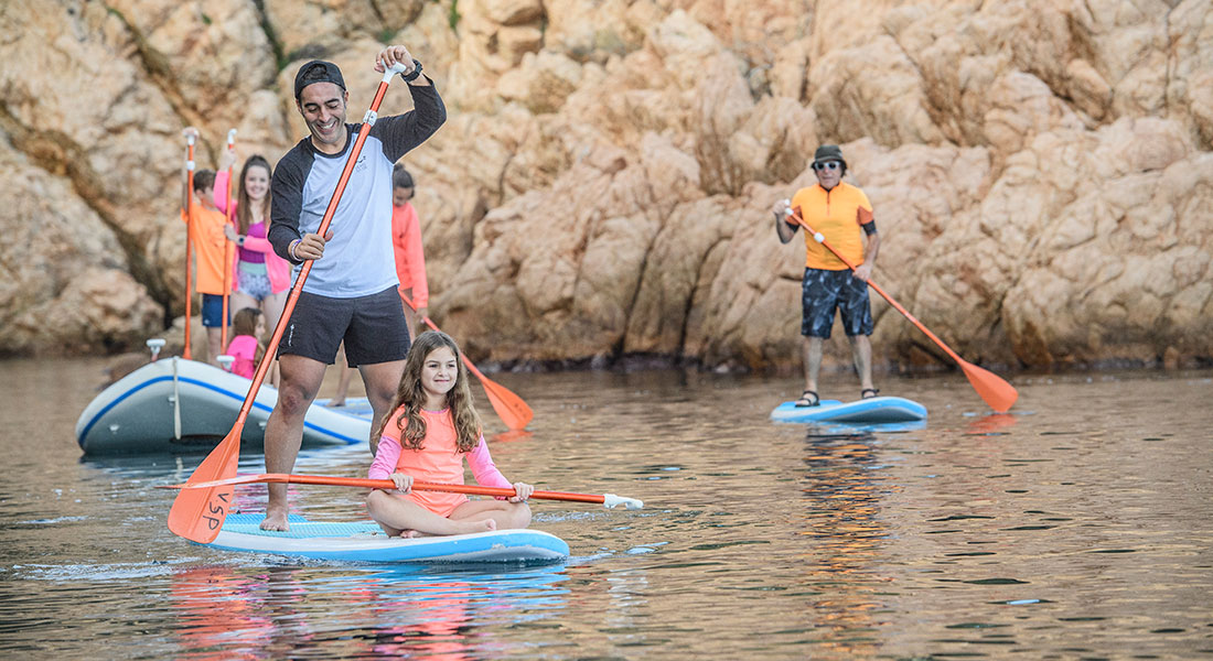 Practica de Paddle Surf en Aguas de S’Agaró